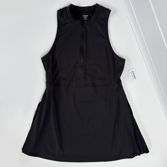 MockNeck Half-Zip Pleated Athletic Mini Dress LP M Tennis Pickleball Golf Preppy - Picture 6 of 8